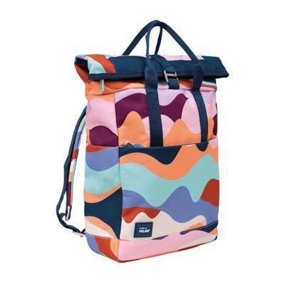 624302FN Mochila urbana con cierre superior enrollable 42cm. serie The Fun, multicolor Milan
