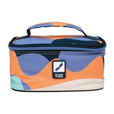 08805FNB Bolsa isotérmica porta alimentos pequeña con 1 recipiente (1,5 l) serie The Fun, azul Milan