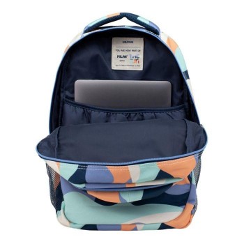 624604FNB Mochila escolar 4 cremalleras 48cm. serie The Fun, azul Milan