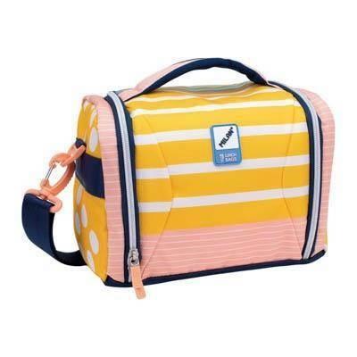08808SM2 Bolsa isotérmica porta alimentos gran capacidad (5 l) serie especial Swims 2, rosa y amarillo Milan