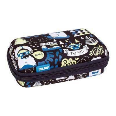 Kit semirrígido 2 estuches con contenido serie especial The Yeti, azul marino Milan 08874YT2