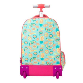 625601FK Trolley 6 cremalleras 52cm. serie especial Frutikis, verde y naranja Milan