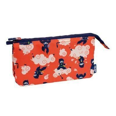 081133NJ Portatodo 5 compartimentos serie especial Ninjutsu, rojo Milan