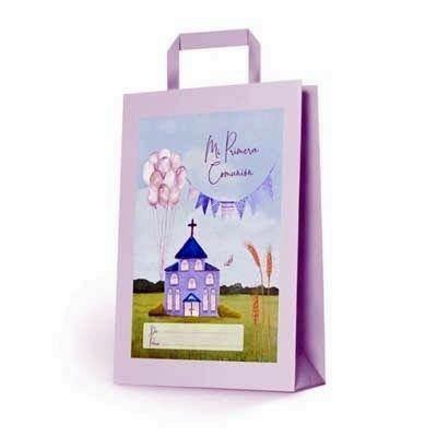 Bolsa Arguval comunion 47001 iglesia azul 32x37x12