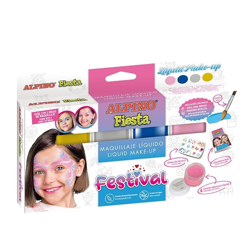 Set Maquillaje Alpino Liquido Fiesta 4 colores DL000110