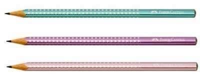 Lapiz Faber Castell grafito jumbo Sparkle rosa metalico 111661 caja 12 unidades