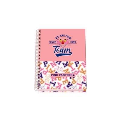 51378 Cuaderno espiral Tapa dura 100 hojas A5 Pantera Rosa Team Dohe