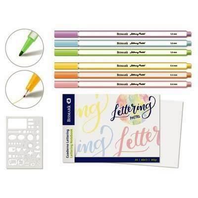 331091 CUADERNO DE LETTERING PASTEL A5 + 6 ROTUS +PLANTIL BISMARK