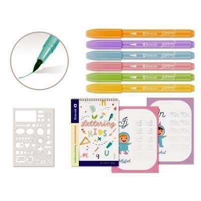331092 CUADERNO INFANTIL DE LETTERING PASTEL A5 + 6 ROTUS BISMARK