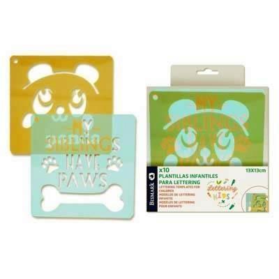 331156 PLANTILLAS INFANTILES PARA LETTERING 10 PCS BISMARK