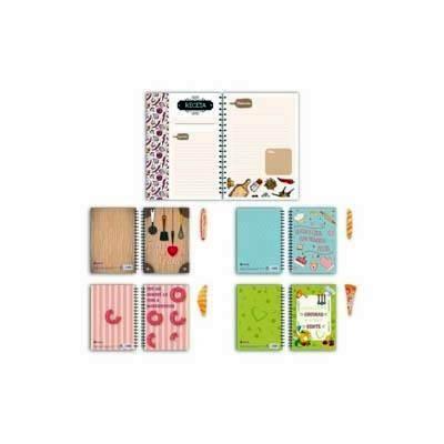 329510 CUADERNO A5 RECETAS C/ BOLIGRAFO VERDURAS 60 HOJA BISMARK