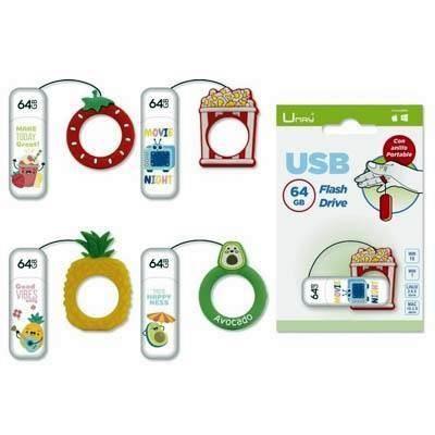 331223 PEN DRIVE USB 64GB DISEÑOS SURTIDOS FUNNY RING UMAY