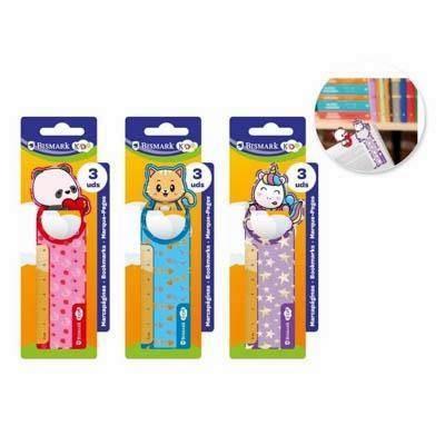331525 MARCAPAGINAS CON REGLA 6 M  PP SET 3 UND BISMARK