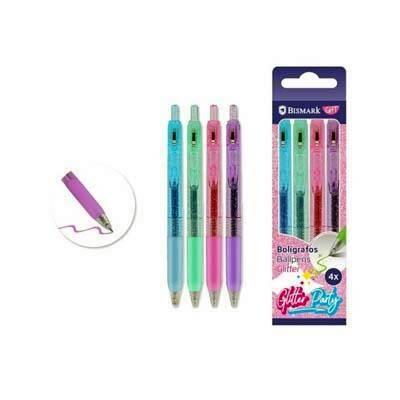 331341 GLITTER PARTY SET 4 BOLIGRAFOS TINTA GLITTER BISMARK
