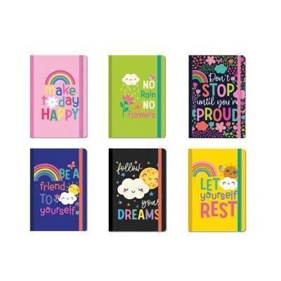 331308 LIBRETA HAPPY C/ GOMA 80 HOJAS A5 BISMARK