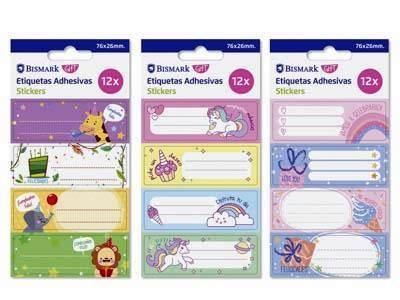 331560 ETIQUETAS ADHESIVAS PARA REGALOS - PACK 12 UDS BISMARK