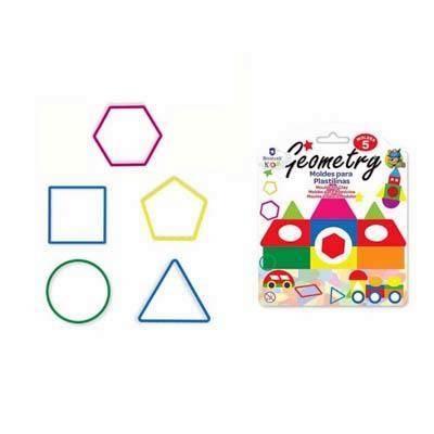 331387 SET 5 MOLDES GEOMETRICOS PARA PLASTILINA BISMARK