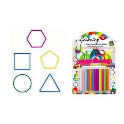 331385 PLASTILINA 12 COLORES + CORTADOR + 5 MOLDES BISMARK