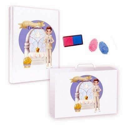 LIBRO ARGUVAL COMUNION HUELLAS NIÑO ALTAR + MALETÍN 46917