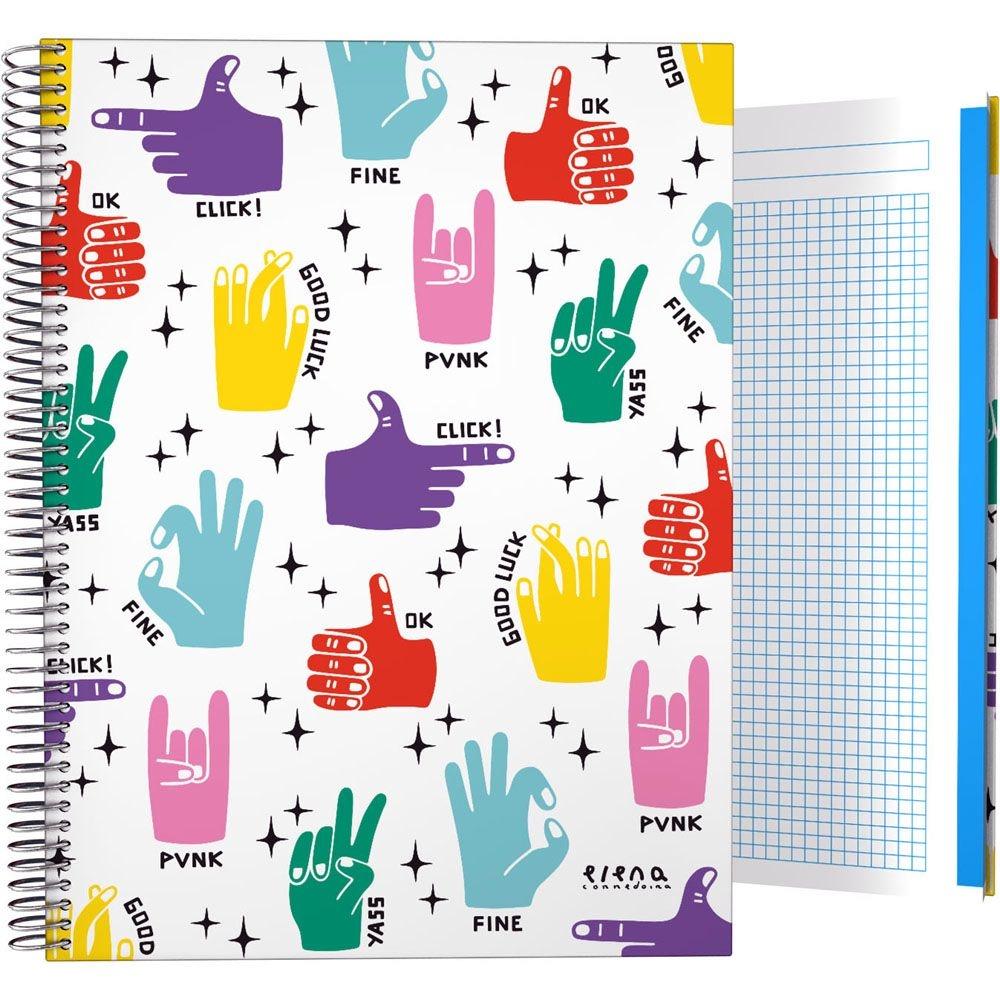 Forrado. Cuaderno Tapa Dura A4 HANDS 16502643 Grafoplas