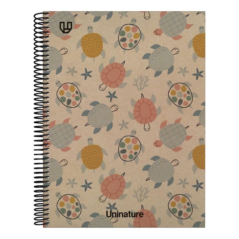 Cuaderno Tapa Dura A4 100H 5x5mm UniNature tortuga 88528802 Grafoplas