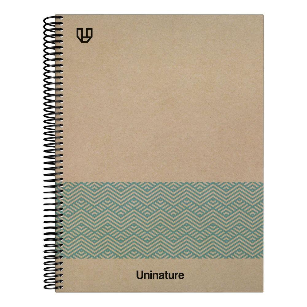Cuaderno Tapa Dura A4 100H 5x5mm UniNature azul 88500530 Grafoplas