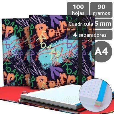 Forrado. CarpePlús 4 anillas 25mm JURASIC 88212619 Grafoplas