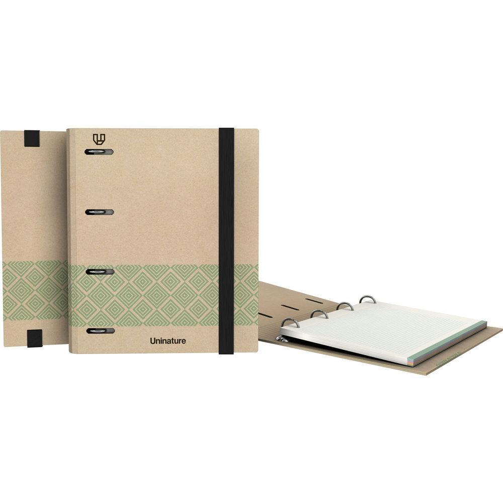 CarpeBook 4 anillas 25mm A5 forrado UniNature verde 88113120 Grafoplas