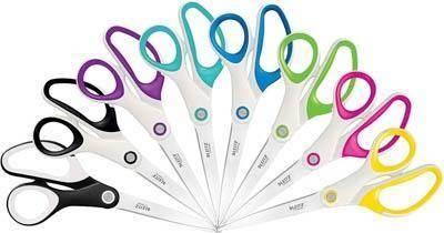 Tijeras Leitz WOW (blíster) Titanium, 205mm, blanco 53192101