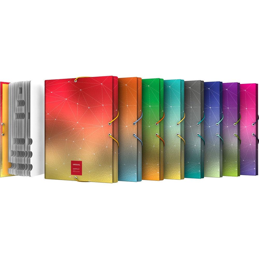 Clasificador forrado UNEQUAL METALLIC surtido 82212399 Grafoplas