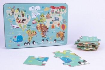 Puzzle mapa mundi 24 piezas Martina Hogan 14550 Apli