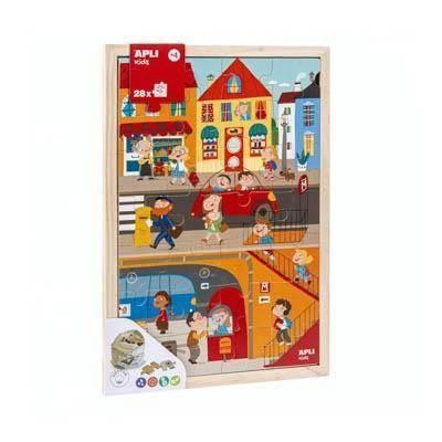 Puzzle niveles la ciudad Apli 28 piezas 17198