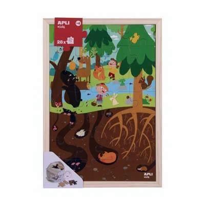 Puzzle nieveles el bosque Apli 28 piezas 17200