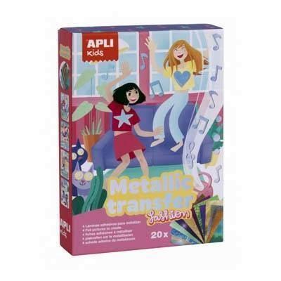 Juego metallic fashion transfer Apli 17859