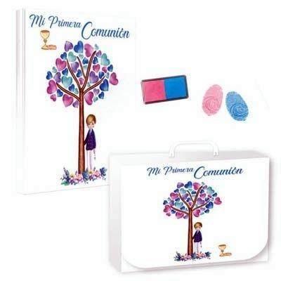 LIBRO COMUNION HUELLAS NIÑO + MALETIN 46214 ARGUVAL