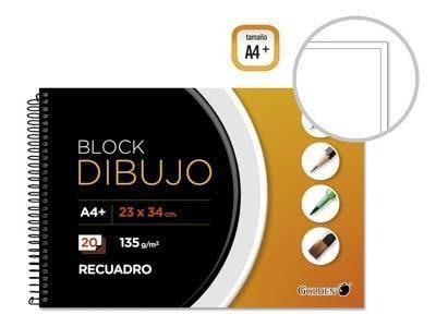 Block de dibujo Golden A4+ Recuadro 20H. 135g. 321537