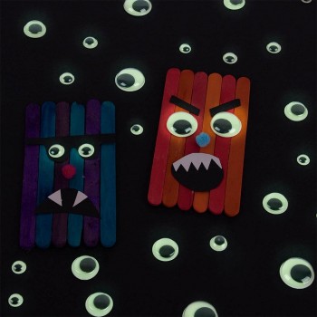 Ojos Moviles B/50 surtido Apli Brilla en la oscuridad 19368 adhesivos