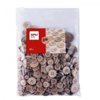 Botones Madera B/400 natural surtido 18799 Apli