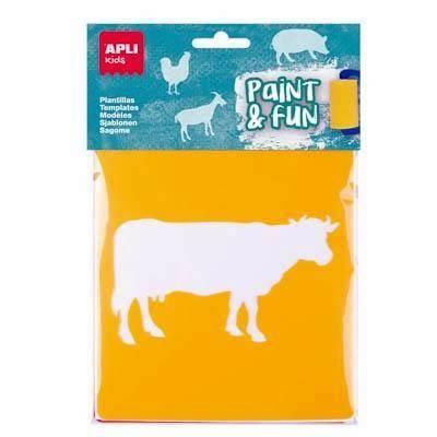 Plantillas Animales de la granja Apli blister 6 unidades 19408