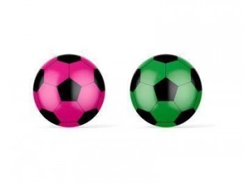 Pelota PVC futbol verde/ rosa 23cm 381010