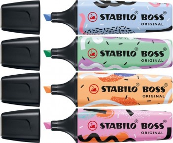 Rotulador fluorescente Stabilo Boss pastel estuche 4 colores surtido 70/4-1-101-5 Ju Schnee