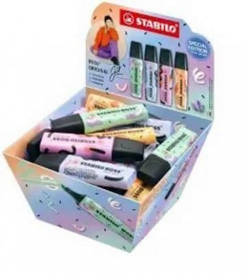Expositor Stabilo 70/30-2-101 Boss pastel fluorescente 30 unidades Ju Schnee bombonera