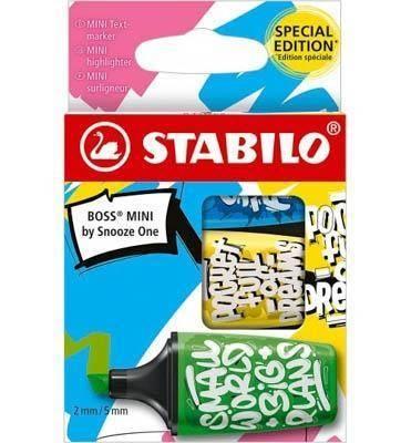 Rotulador fluorescente Stabilo Bos mini estuche 3 07/03-61 By Snooze One