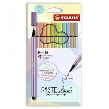 Rotulador Stabilo 6812-7-7 Pen 68 pastel C/12 surtida Pastel love