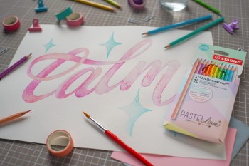 Lapices acuarelables Stabilo 1612/7 Aquacolor pastel caja 12 colores surtidos