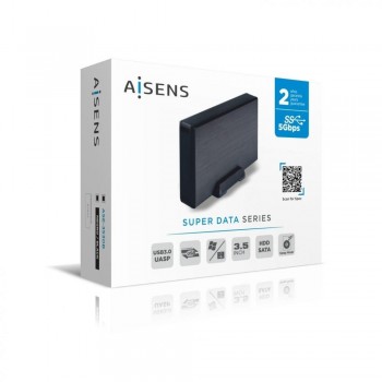 Caja Externa AISENS ASE-3530B   3.5" SATA a USB 3.0 (Aluminio, Negra)