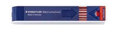 Minas Staedtler color rojo Lumochrom 2mm 204-2 estuche 12 minas