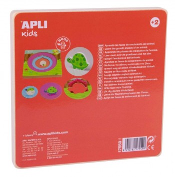 Puzzle capas Apli Tortuga 3 piezas 17559 madera