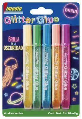 Pegamento de Imedio Glitter Glue Brilla en la oscuridad BL/5 10ML.7001470