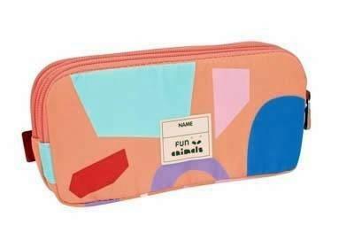 Portatodo 3 cremalleras serie especial FUN ANIMALS naranja Milan 081135FARN